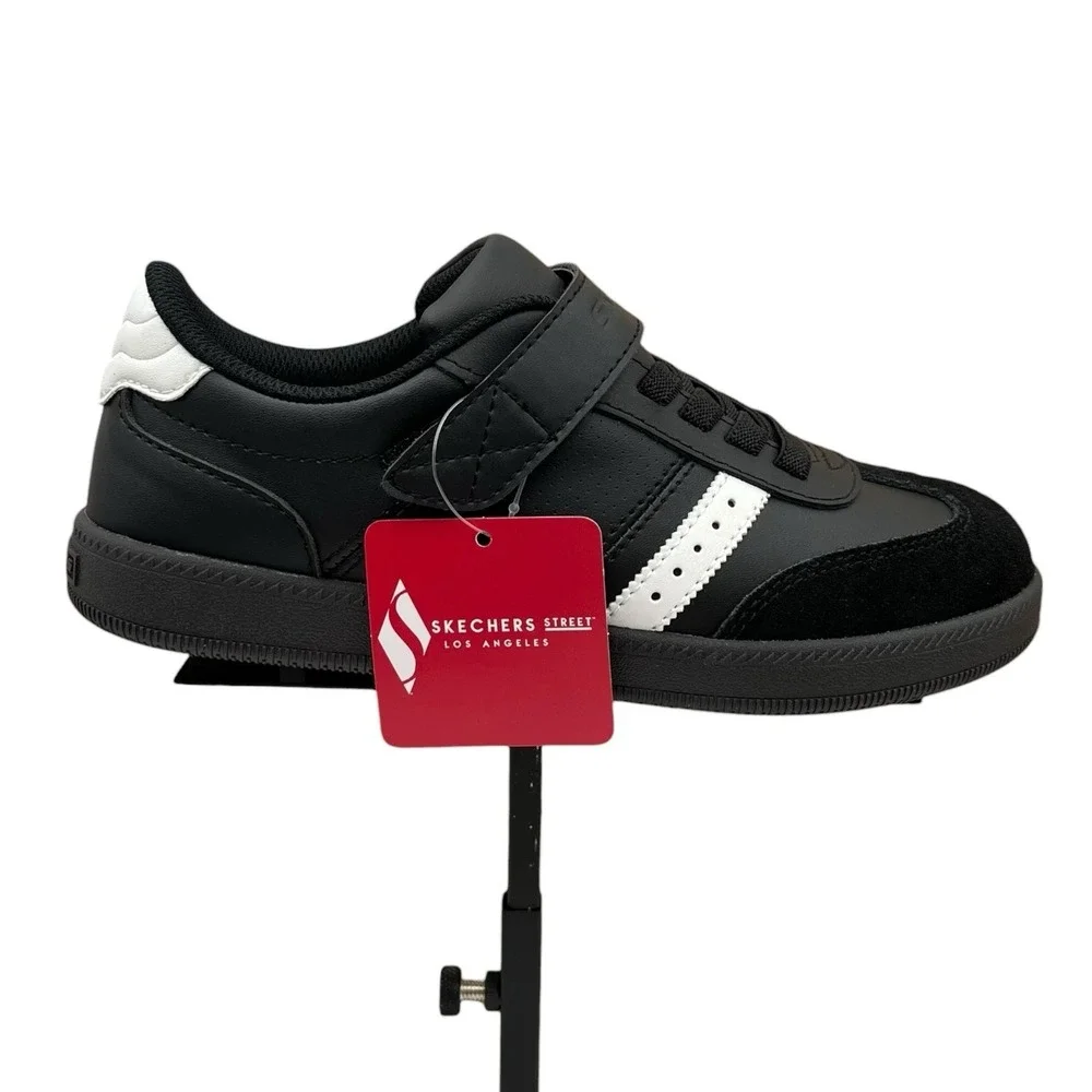 Skechers Zinger‎ Street Youth Boys Athletic Slip-on Shoes Size 3 Black White